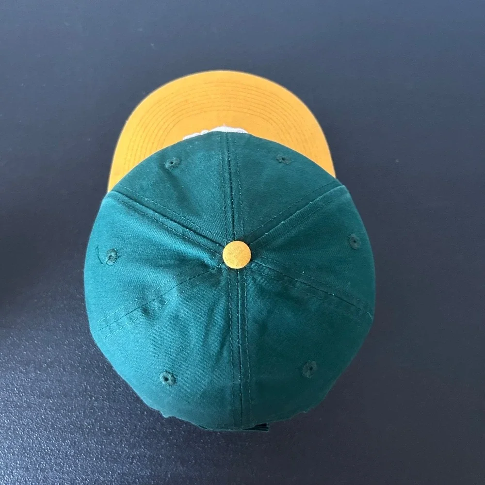 Vintage‎ Oakland Athletics Hat Cap Strap Back Adjustable Green Yellow MLB A's